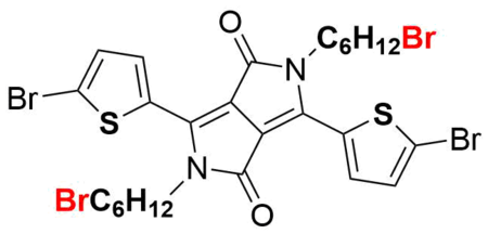 2，5-双(6-溴己基)-3，6-双(5-溴噻吩-2-基)吡咯并[3，4-c]吡咯-1，4(2H，5H)-二酮