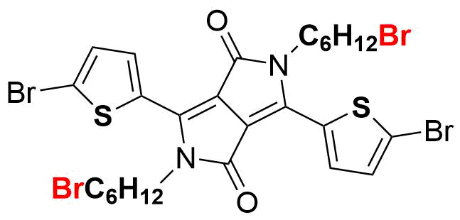 2，5-双(6-溴己基)-3，6-双(5-溴噻吩-2-基)吡咯并[3，4-c]吡咯-1，4(2H，5H)-二酮